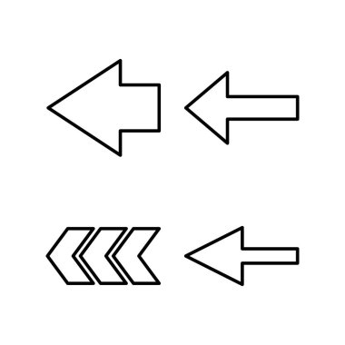 Web ve mobil uygulama için ok simgesi vektörü. Web tasarımı için ok işareti ve sembol.