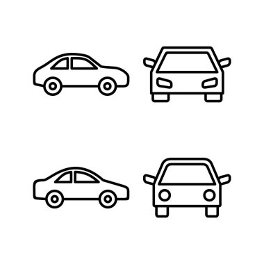 Car icon vector for web and mobile app. car sign and symbol. small sedan