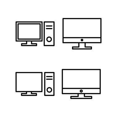 Computer icon vector for web and mobile app. computer monitor sign and symbol