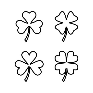 Clover icon vector for web and mobile app. clover sign and symbol. four leaf clover icon.