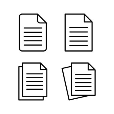 Document icon vector for web and mobile app. Paper sign and symbol. File Icon