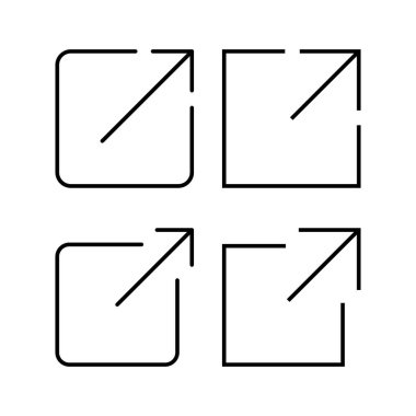 External link icon vector for web and mobile app. link sign and symbol. hyperlink symbol