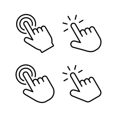 Hand click icon vector for web and mobile app. pointer sign and symbol. hand cursor icon