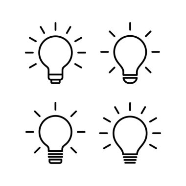 Web ve mobil uygulama için lamba simgesi vektörü. Ampul işareti ve sembol. fikir sembolü.