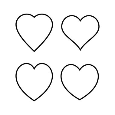 Web ve mobil uygulama için sevgi simgesi vektörü. Kalp işareti ve sembol. Simge vektörü gibi.