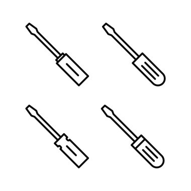 Web ve mobil uygulama için tornavida simgesi vektörü. araç işareti ve sembol