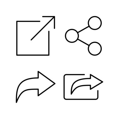 Web ve mobil uygulama için simge vektörünü paylaş. İşaret ve sembol paylaşımı