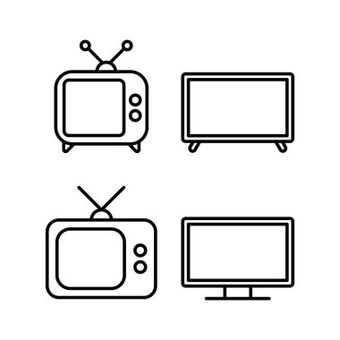 Web ve mobil uygulama için Tv simgesi vektörü. televizyon işareti ve sembol
