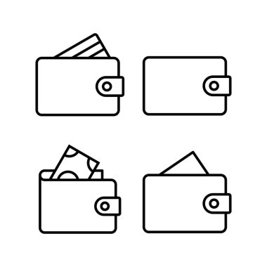 Web ve mobil uygulama için cüzdan simgesi vektörü. cüzdan işareti ve sembol