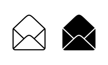 Posta simgeleri ayarlandı. e-posta işareti ve sembol. E- posta simgesi. Zarf simgesi