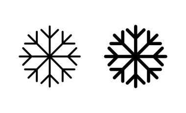 Kar simgeleri hazır. kar tanesi işareti ve sembol
