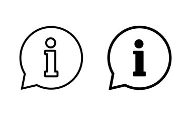 Bilgi simgeleri ayarlandı. İmza ve sembol hakkında. Faq simgesi