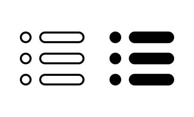 Menü Simgeleri ayarlandı. Web menü işareti ve sembol. Hamburger menüsü sembolü
