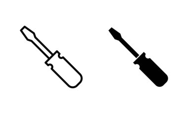 Tornavida simgeleri seti. Araçlar işareti ve sembol