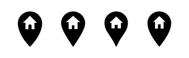 Address icon vector for web and mobile app. home location sign and symbol. pinpoint