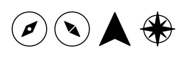 Compass icon vector for web and mobile app. arrow compass icon sign and symbol