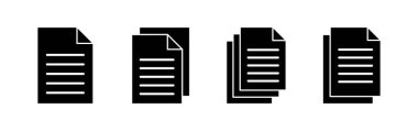 Document icon vector for web and mobile app. Paper sign and symbol. File Icon