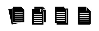 Document icon vector for web and mobile app. Paper sign and symbol. File Icon