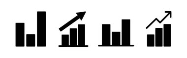 Growing graph Icon vector for web and mobile app. Chart sign and symbol. diagram icon