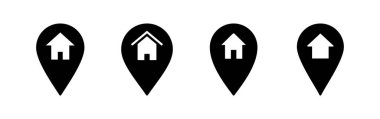 Address icon vector for web and mobile app. home location sign and symbol. pinpoint