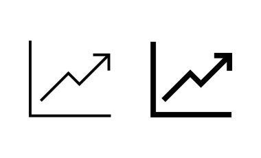 Büyüyen grafik simgeleri ayarlandı. Çizelge ve sembol. diyagram simgesi