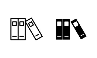 Kütüphane simgeleri ayarlandı. eğitim işareti ve sembol