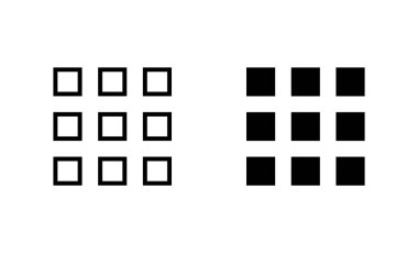 Menü Simgeleri ayarlandı. Web menü işareti ve sembol. Hamburger menüsü sembolü