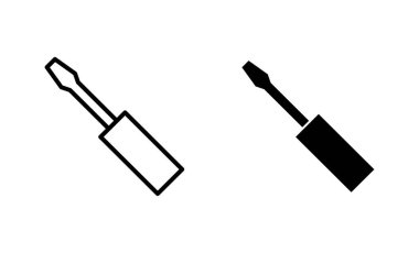 Tornavida simgeleri seti. Araçlar işareti ve sembol