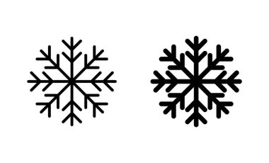 Kar simgeleri hazır. kar tanesi işareti ve sembol