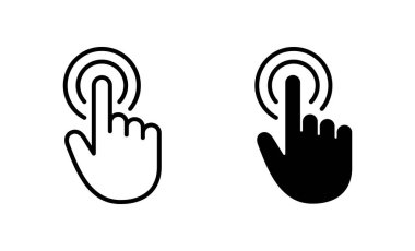 İmleç simgeleri ayarlandı. İmleç işareti ve sembol. el imleç simgesi clik