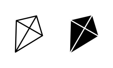 Kite simgeleri ayarlandı. Uçurtma işareti ve sembol