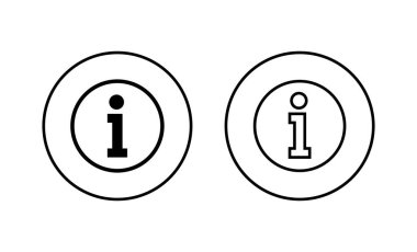 Information sign icons set. about us sign and symbol. question mark icon