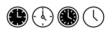 Clock icon vector for web and mobile app. Time sign and symbol. watch icon