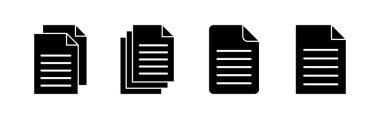 Document icon vector for web and mobile app. Paper sign and symbol. File Icon