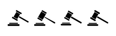 Gavel icon vector for web and mobile app. judge gavel sign and symbol. law icon. auction hammer