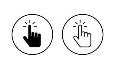 İmleç simgeleri ayarlandı. İmleç işareti ve sembol. el imleç simgesi clik