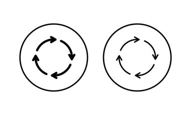 Geri dönüşüm simgeleri ayarlandı. Geri dönüşüm işareti ve sembolü.