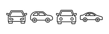 Car icon vector for web and mobile app. car sign and symbol. small sedan