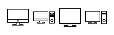 Computer icon vector for web and mobile app. computer monitor sign and symbol