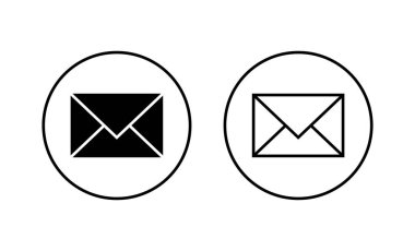 Posta simgeleri ayarlandı. e-posta işareti ve sembol. E- posta simgesi. Zarf simgesi