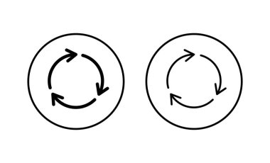 Geri dönüşüm simgeleri ayarlandı. Geri dönüşüm işareti ve sembolü.