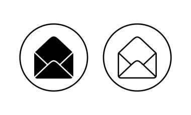 Posta simgeleri ayarlandı. e-posta işareti ve sembol. E- posta simgesi. Zarf simgesi