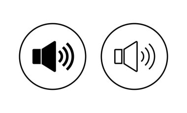 Hoparlör simgeleri hazır. Ses düzeyi ve sembol. Hoparlör ikonu. ses sembolü
