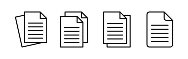 Document icon vector for web and mobile app. Paper sign and symbol. File Icon