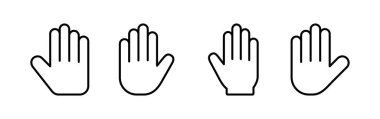 Hand icon vector for web and mobile app. hand sign and symbol. hand gesture