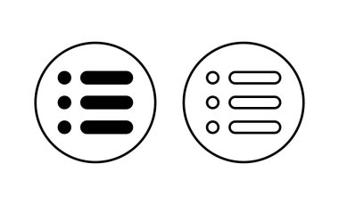 Menü Simgeleri ayarlandı. Web menü işareti ve sembol. Hamburger menüsü sembolü