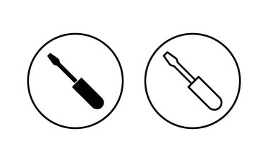 Tornavida simgeleri seti. Araçlar işareti ve sembol