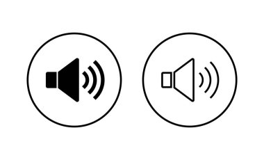 Hoparlör simgeleri hazır. Ses düzeyi ve sembol. Hoparlör ikonu. ses sembolü