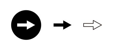 Ok simgeleri ayarlandı. Web tasarımı için ok işareti ve sembol.