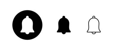 Bell Simgeleri hazır. Web sitesi tasarımı için uyarı işareti ve sembol